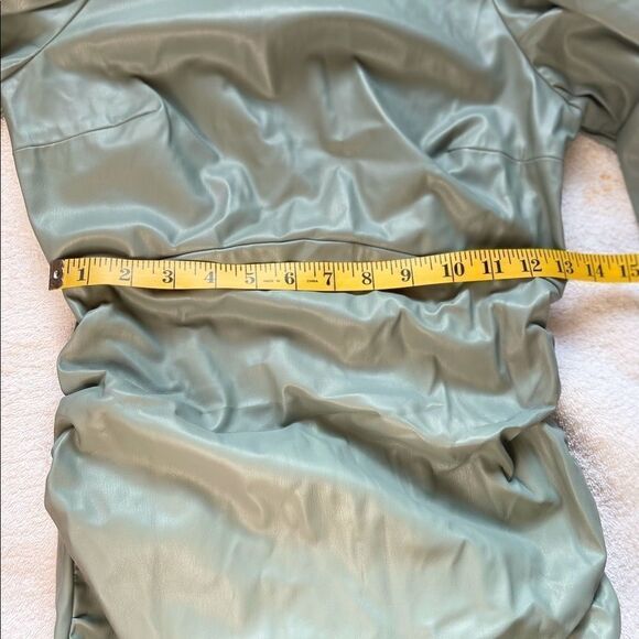 ZARA Faux Leather Mini Dress.Size S - Picture 14 of 15